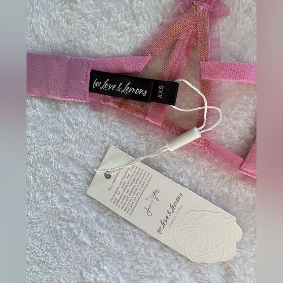 NWT For Love And Lemons Grace Sheer Lace Bra XXS - Picture 7 of 7